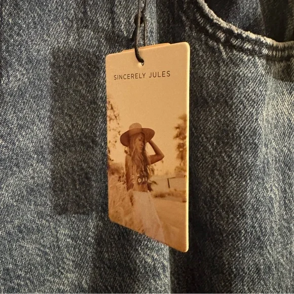 Sincerely Jules Dark Blue Flare Jeans - Picture 2 of 4